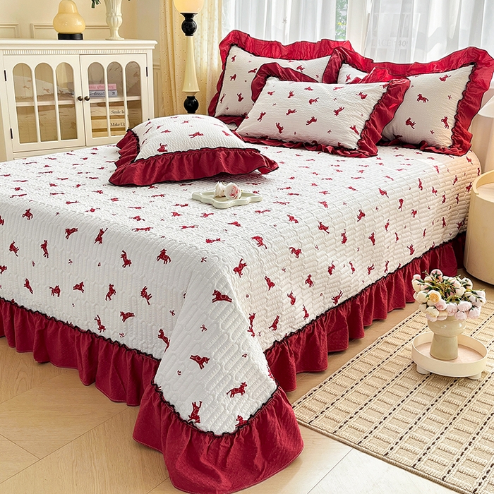 91家纺网 家纺一手货源 找家纺 妮恒美 2026新款法式床盖款四件套 马上成功