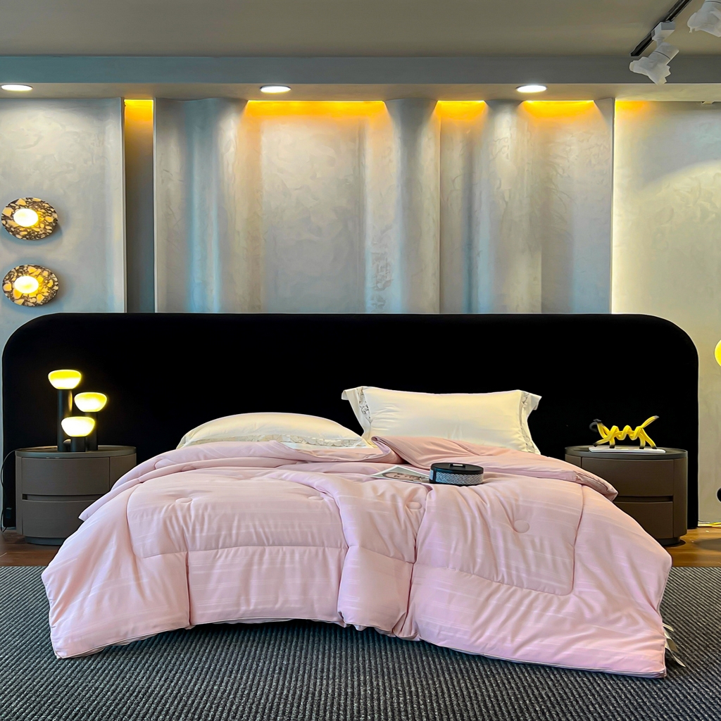 91家纺网 家纺一手货源 找家纺 （总）六合家纺 2026新款贡缎提花锻条立体大豆被春秋被四季被冬被被子被芯