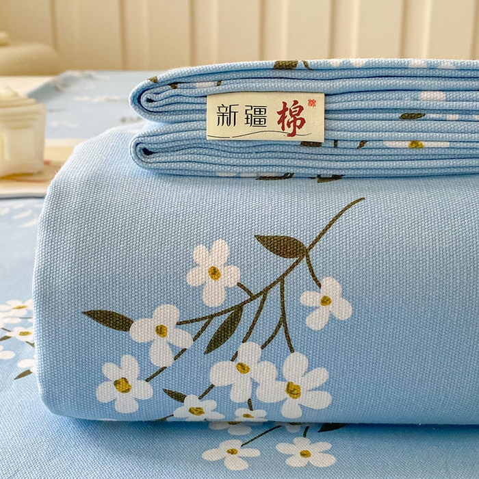 91家纺网 家纺一手货源 找家纺 （总）首爱家纺 2026春夏新款100%全棉纯棉老粗布床单凉席席子