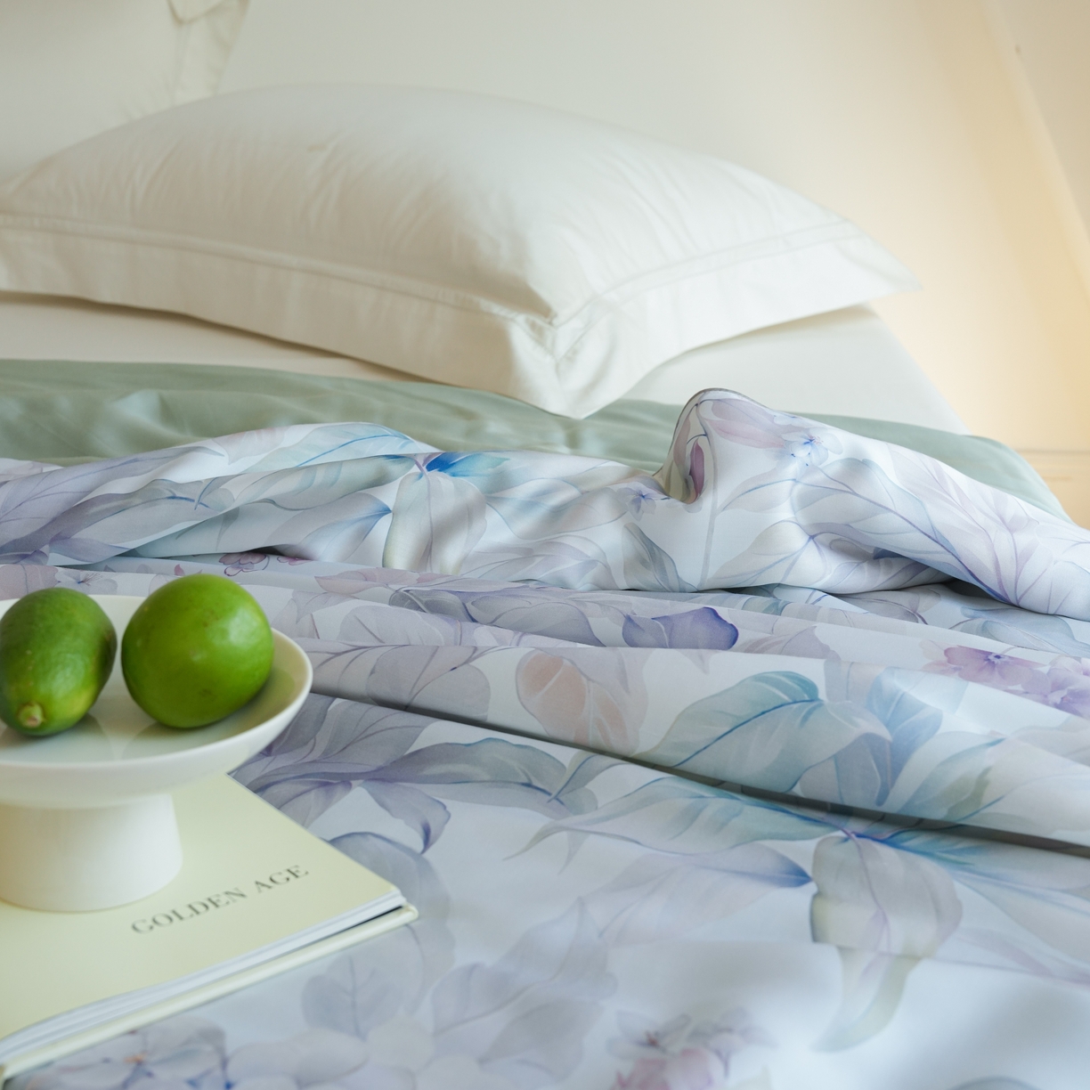 91家纺网 家纺一手货源 找家纺 沐晴家纺 2026新款春夏数码印花兰精天丝夏被空调被 清妍-紫