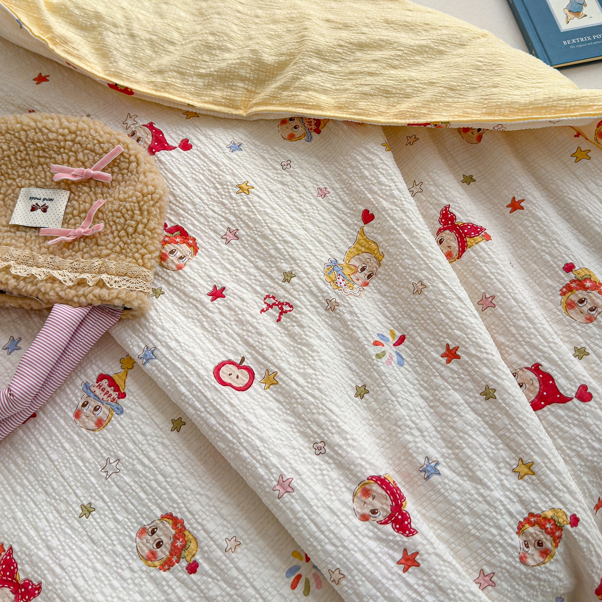 91家纺网 家纺一手货源 找家纺 桔禾家纺 2026新款A类泡芙棉泡泡纱夏被双层纱小清新夏凉被空调被 软萌星