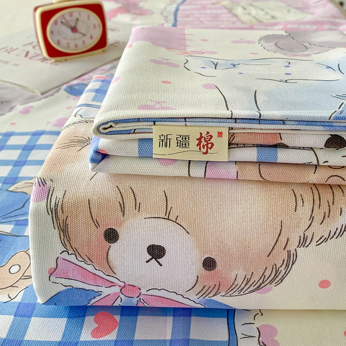 91家纺网 家纺一手货源 找家纺 首爱家纺 2026春夏新款100%全棉纯棉老粗布床单凉席席子 童格