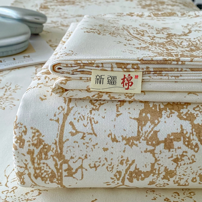 91家纺网 家纺一手货源 找家纺 首爱家纺 2026春夏新款100%全棉纯棉老粗布床单凉席席子 暮色