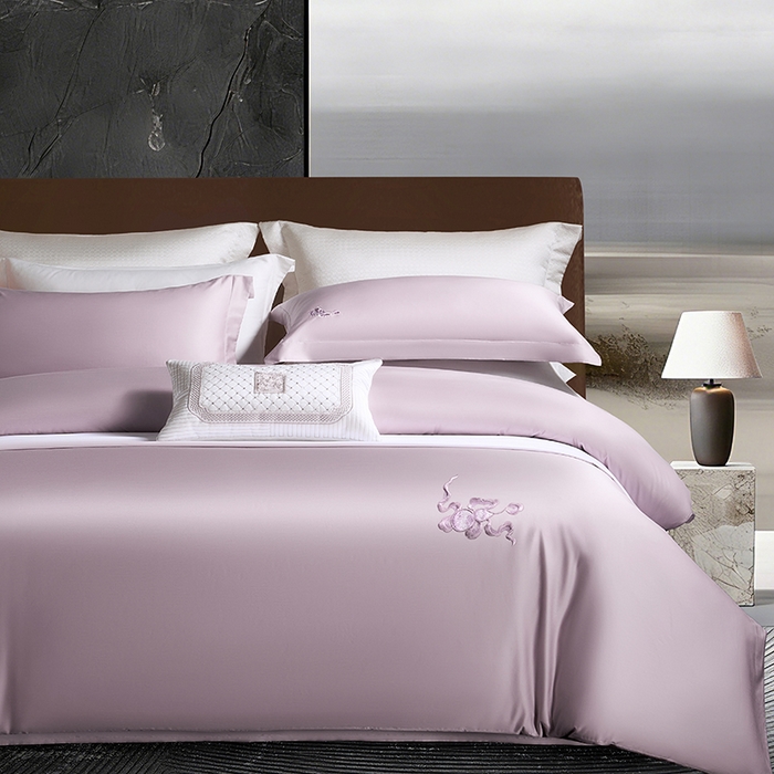 91家纺网 家纺一手货源 找家纺 （总）淼铭家纺 2026新款正宗100S长绒棉纯棉刺绣工艺四件套-福禄