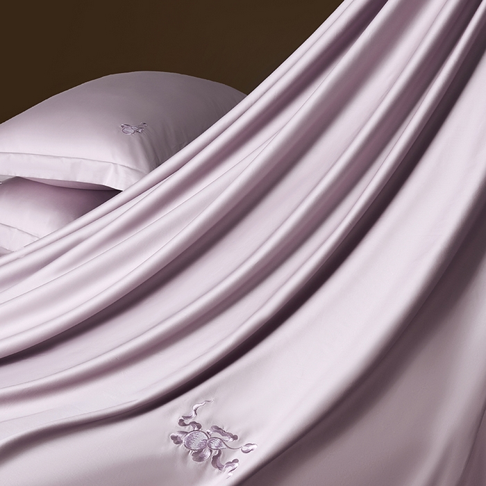 91家纺网 家纺一手货源 找家纺 （总）淼铭家纺 2026新款正宗100S长绒棉纯棉刺绣工艺四件套-福禄