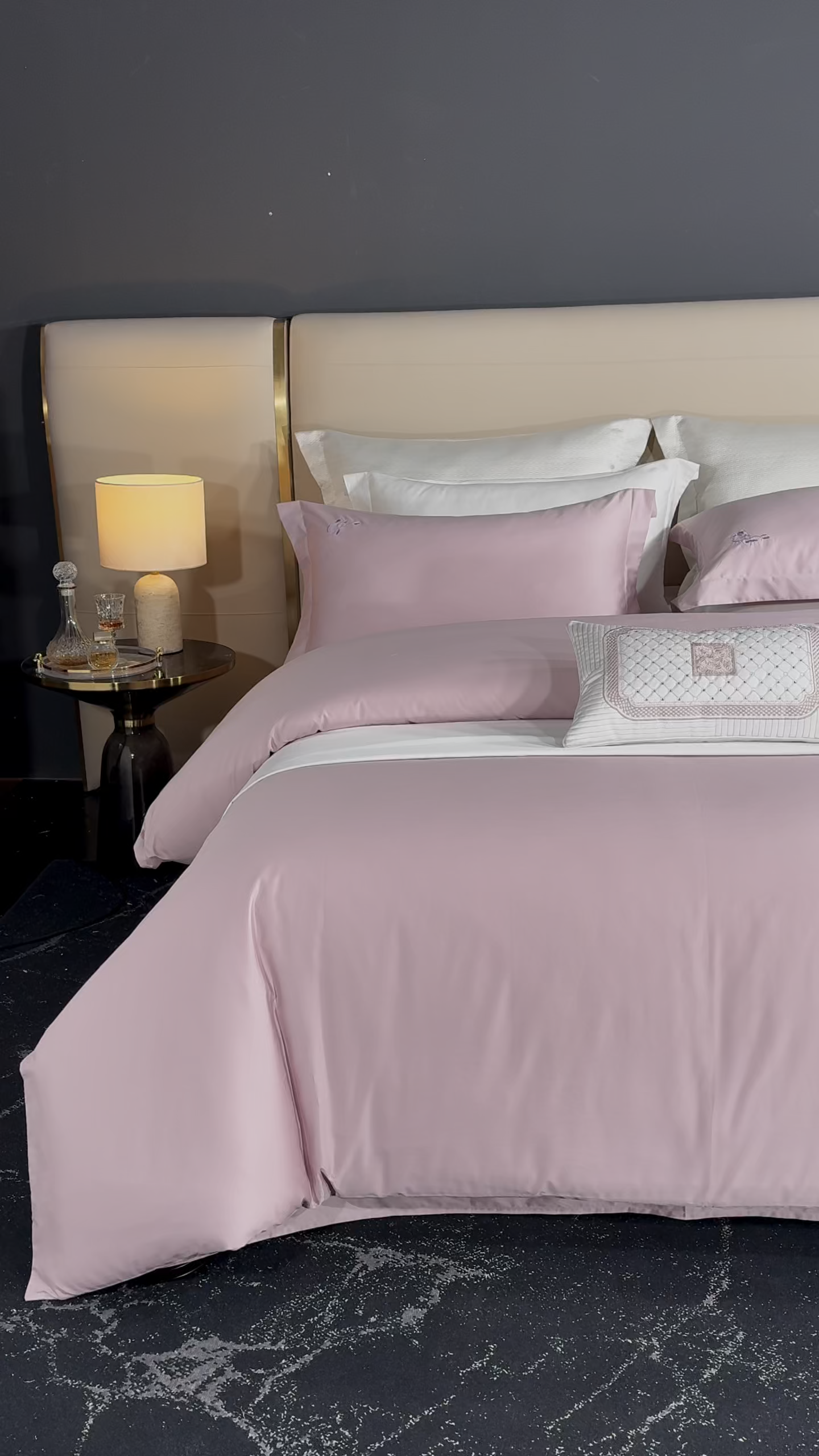 91家纺网 家纺一手货源 找家纺 （总）淼铭家纺 2026新款正宗100S长绒棉纯棉刺绣工艺四件套-福禄