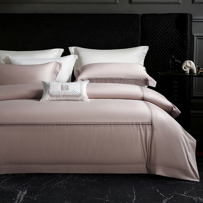 淼铭家纺 2026新款100S数码印花四件套-威廉系列 粉色