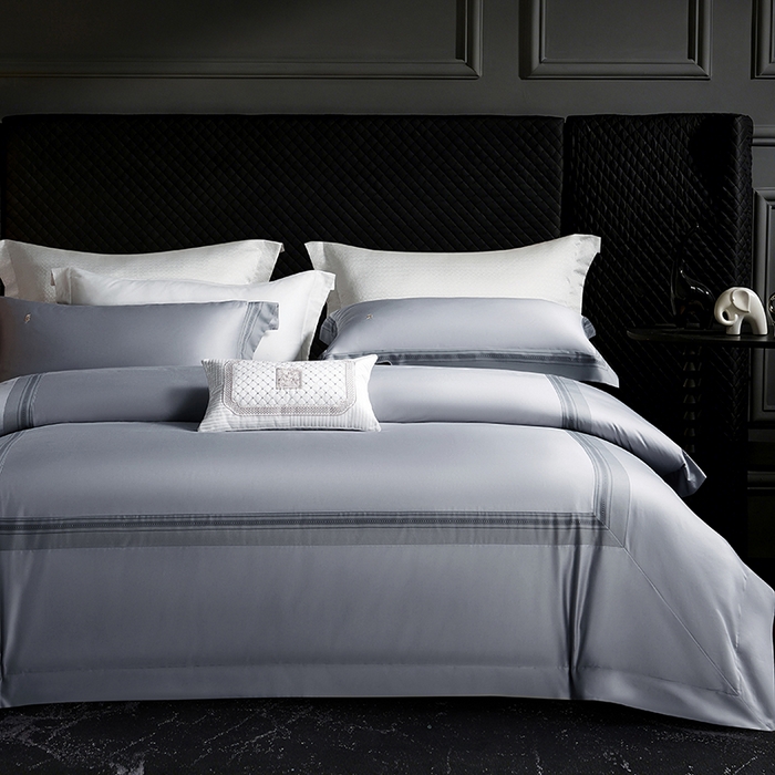 淼铭家纺 2026新款100S数码印花四件套-威廉系列 灰色