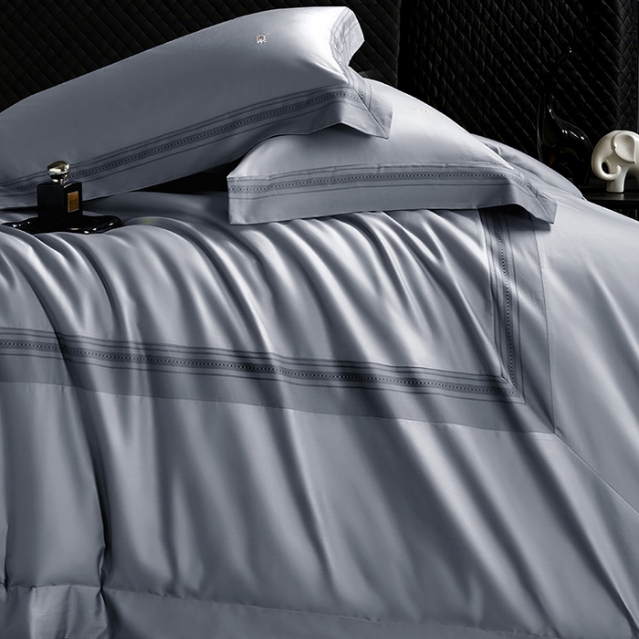 91家纺网 家纺一手货源 找家纺 淼铭家纺 2026新款100S数码印花四件套-威廉系列 灰色