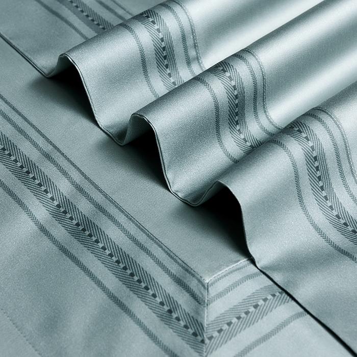 91家纺网 家纺一手货源 找家纺 淼铭家纺 2026新款100S数码印花四件套-威廉系列 蓝色