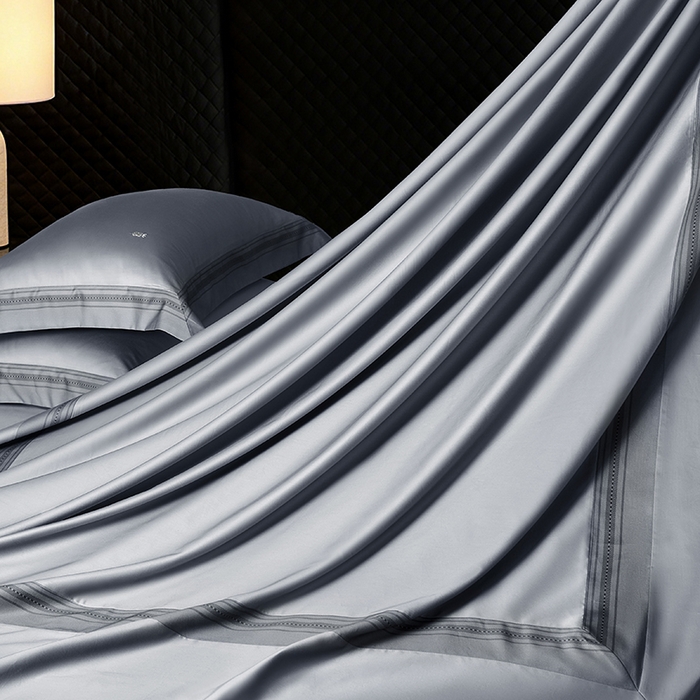 91家纺网 家纺一手货源 找家纺 淼铭家纺 2026新款100S数码印花四件套-威廉系列 灰色