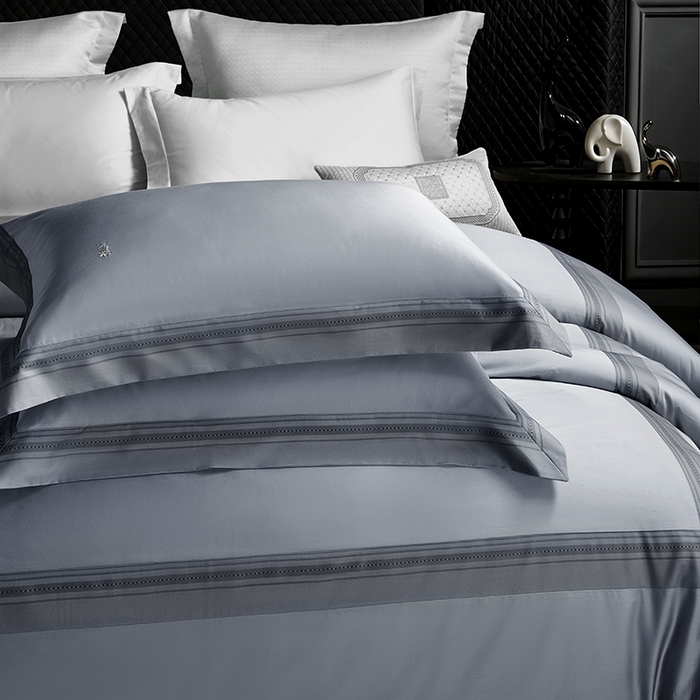 91家纺网 家纺一手货源 找家纺 淼铭家纺 2026新款100S数码印花四件套-威廉系列 灰色