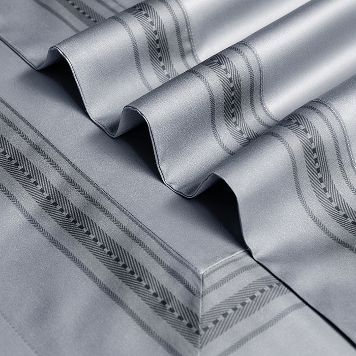 91家纺网 家纺一手货源 找家纺 淼铭家纺 2026新款100S数码印花四件套-威廉系列 灰色