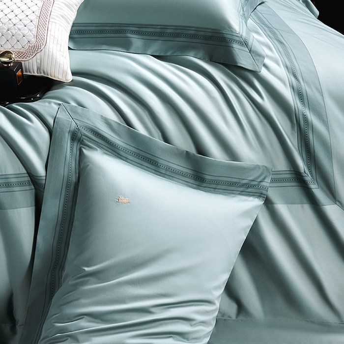 91家纺网 家纺一手货源 找家纺 淼铭家纺 2026新款100S数码印花四件套-威廉系列 蓝色