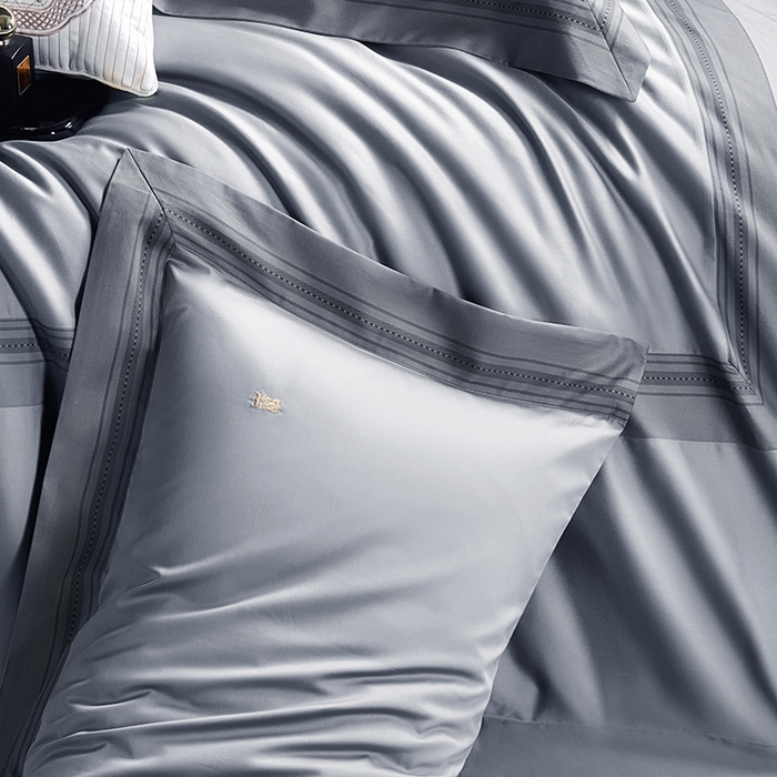 91家纺网 家纺一手货源 找家纺 淼铭家纺 2026新款100S数码印花四件套-威廉系列 灰色