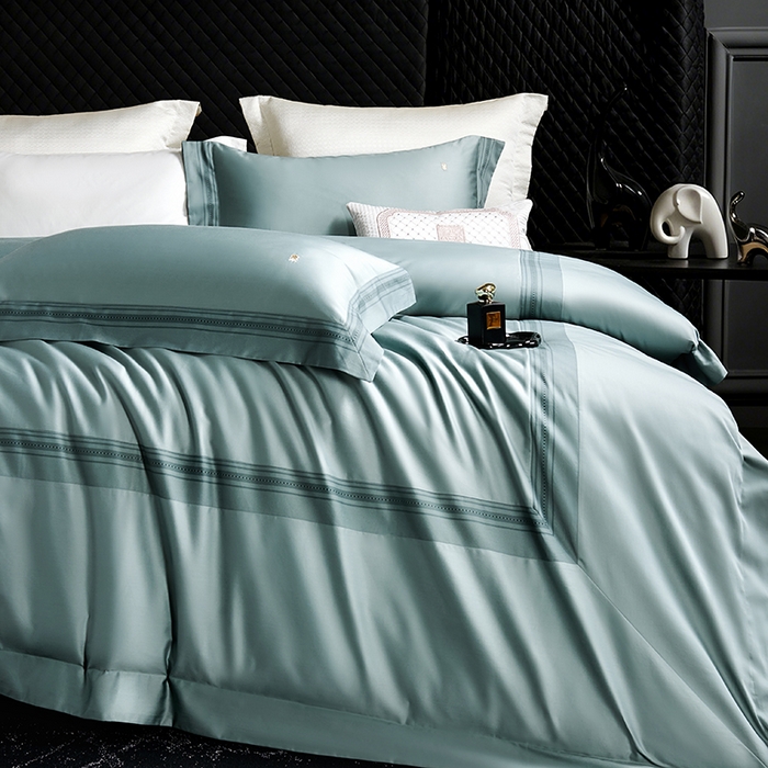 91家纺网 家纺一手货源 找家纺 淼铭家纺 2026新款100S数码印花四件套-威廉系列 蓝色