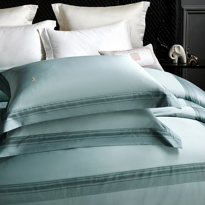 91家纺网 家纺一手货源 找家纺 淼铭家纺 2026新款100S数码印花四件套-威廉系列 蓝色