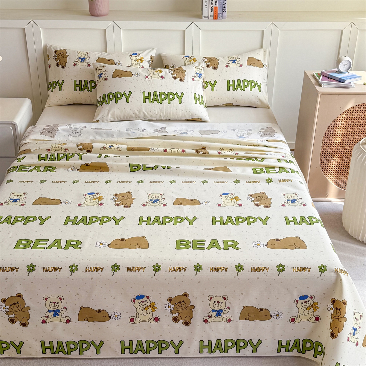 91家纺网 家纺一手货源 找家纺 （总）晨晨家纺 2026新款原棉老粗布床单席子凉席三件套