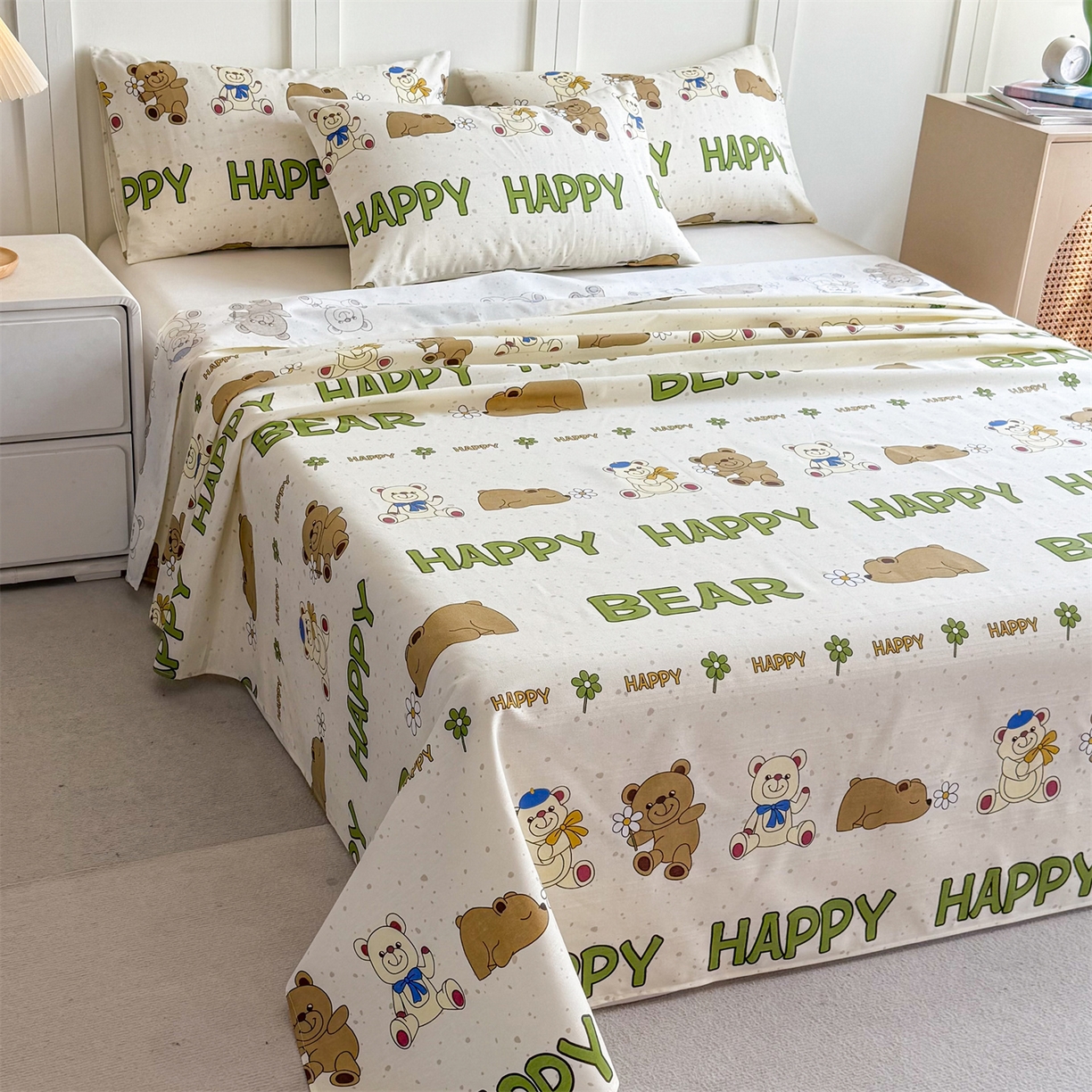 91家纺网 家纺一手货源 找家纺 （总）晨晨家纺 2026新款原棉老粗布床单席子凉席三件套