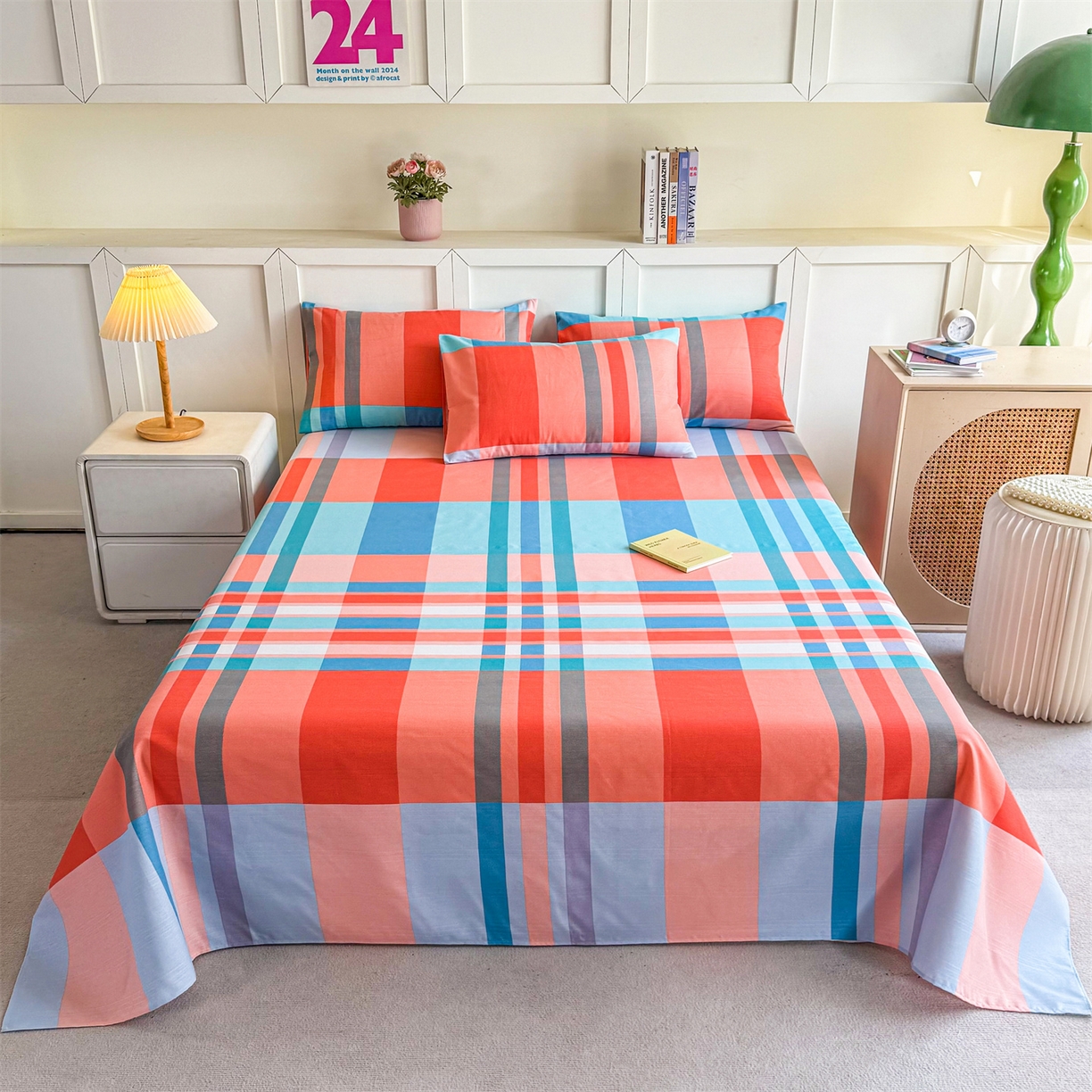 91家纺网 家纺一手货源 找家纺 （总）晨晨家纺 2026新款原棉老粗布床单席子凉席三件套