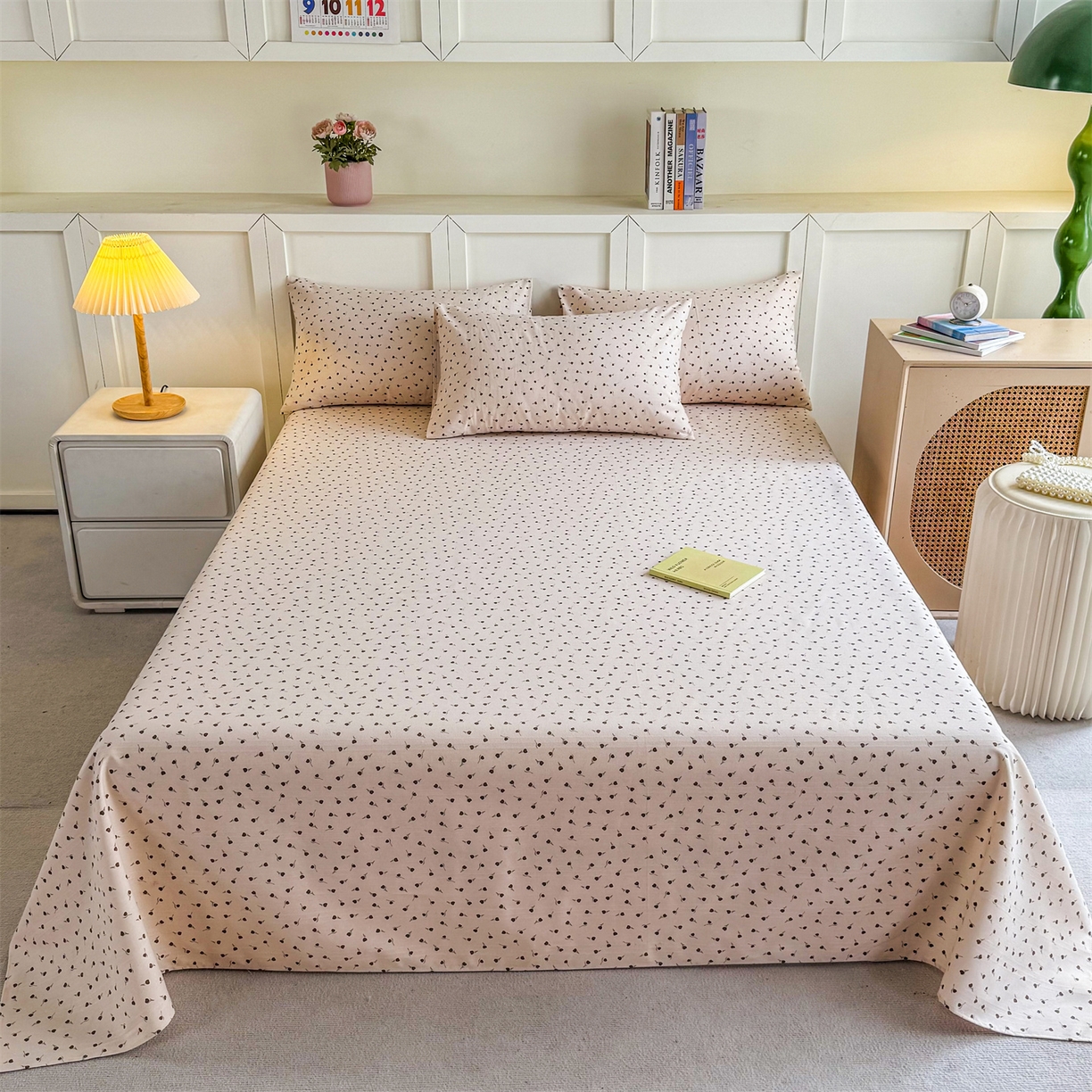 91家纺网 家纺一手货源 找家纺 （总）晨晨家纺 2026新款原棉老粗布床单席子凉席三件套