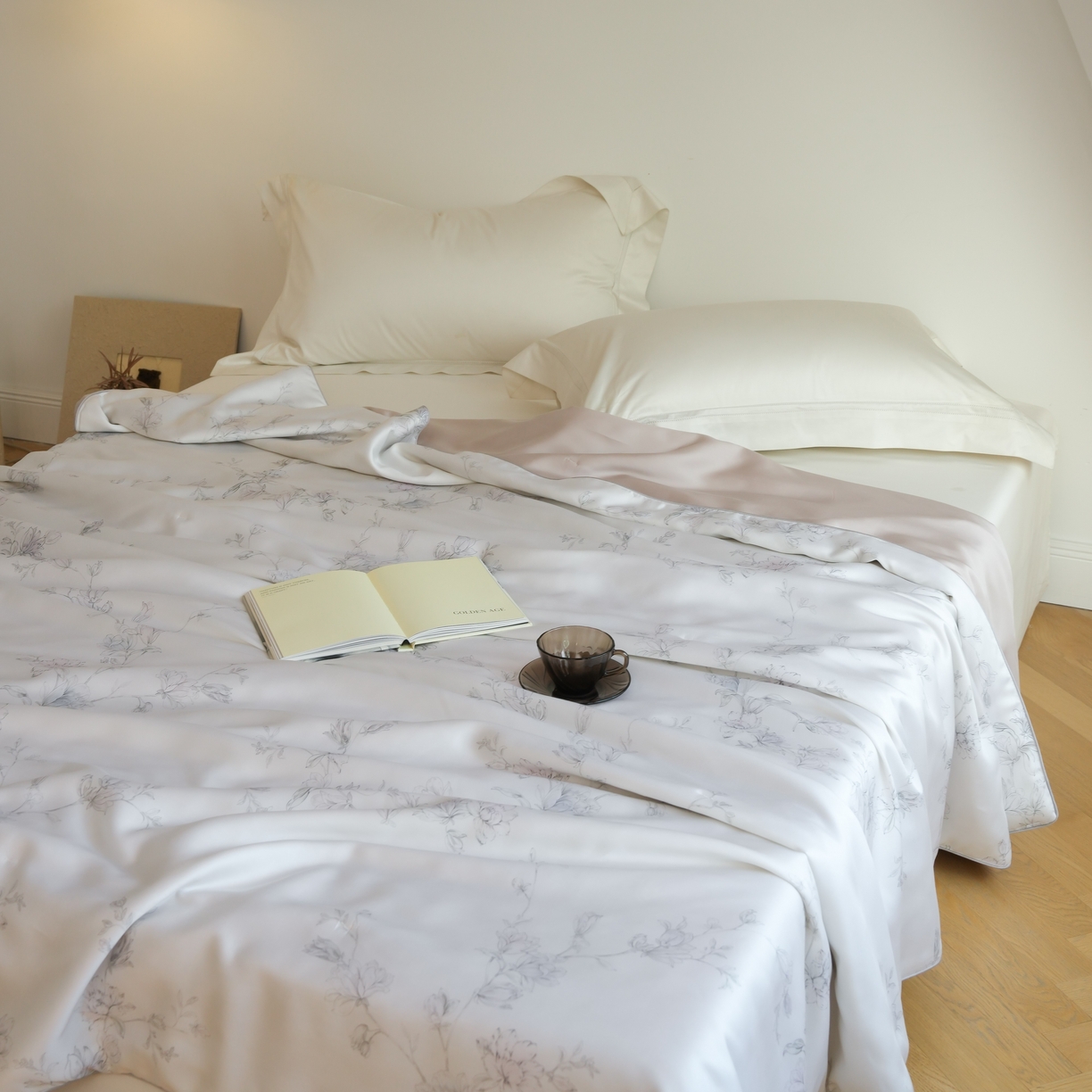 91家纺网 家纺一手货源 找家纺 沐晴家纺 2026新款春夏数码印花兰精天丝夏被空调被 夕瑶-白玉