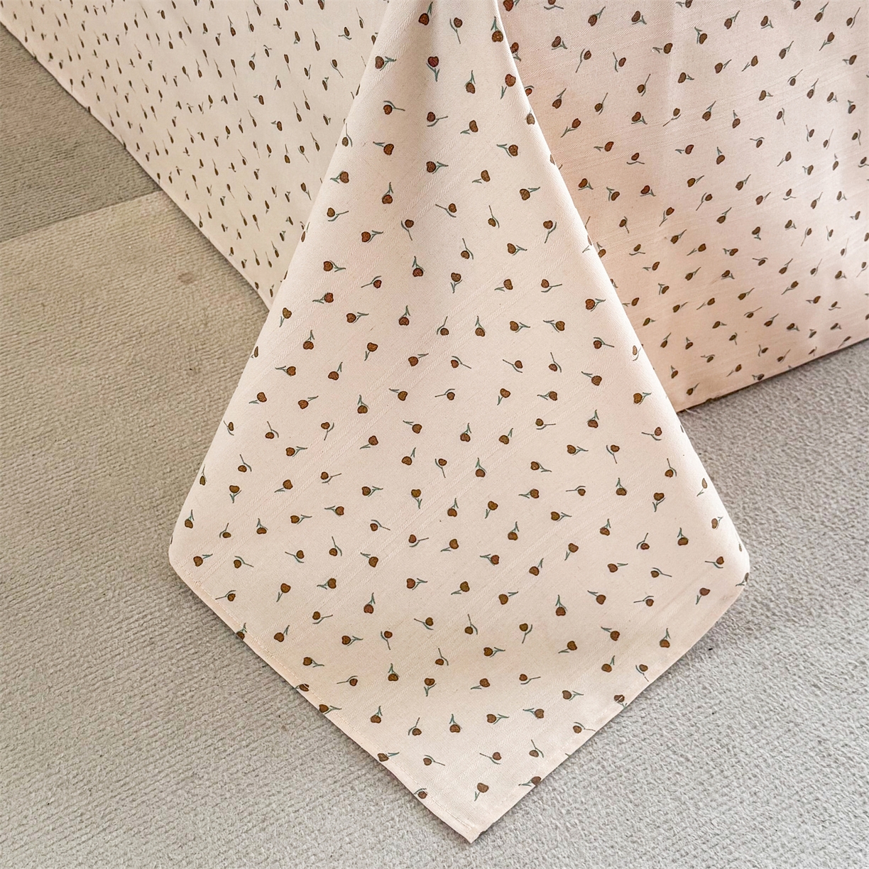 91家纺网 家纺一手货源 找家纺 晨晨家纺 2026新款原棉老粗布床单席子凉席三件套 星朵