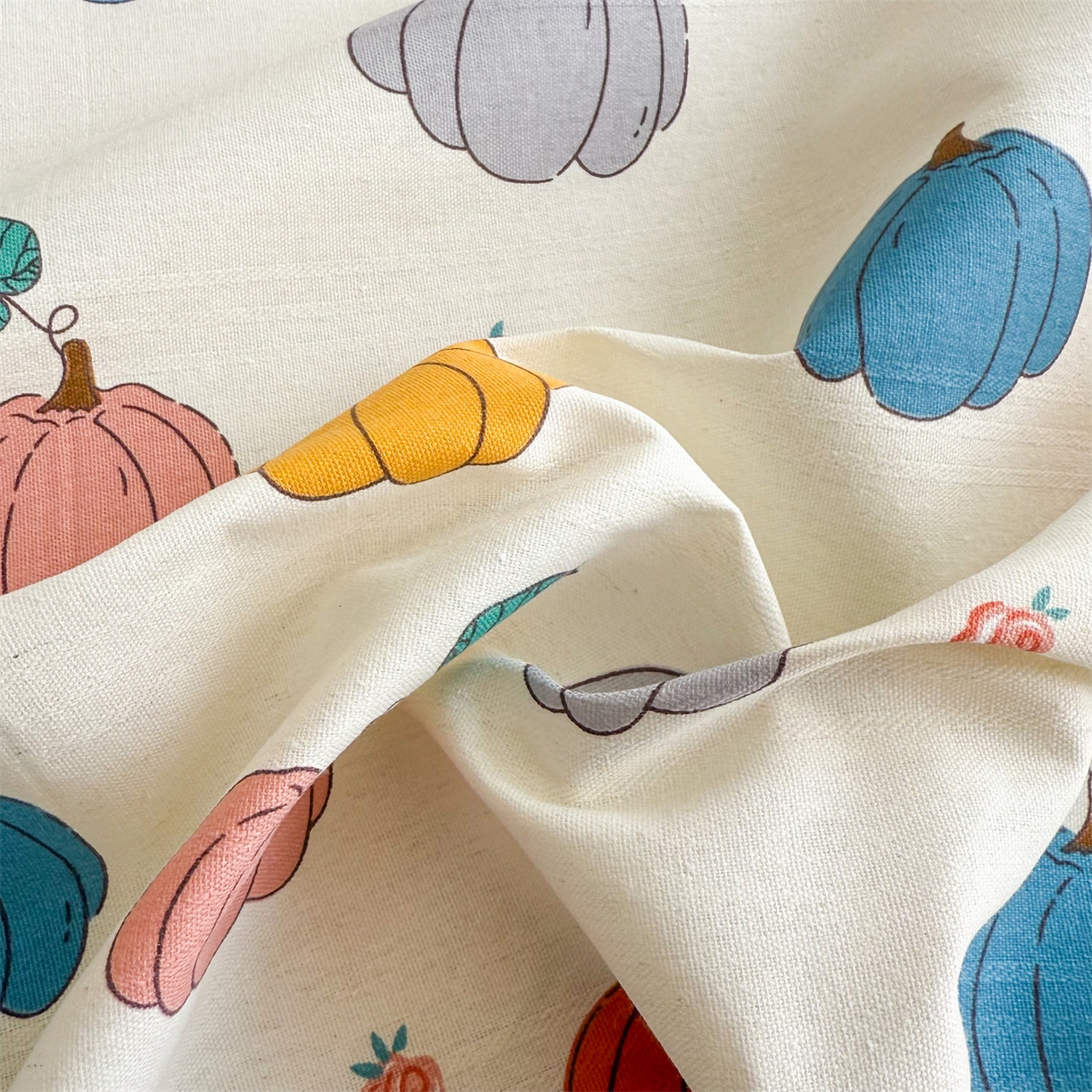 91家纺网 家纺一手货源 找家纺 晨晨家纺 2026新款原棉老粗布床单席子凉席三件套 七彩果