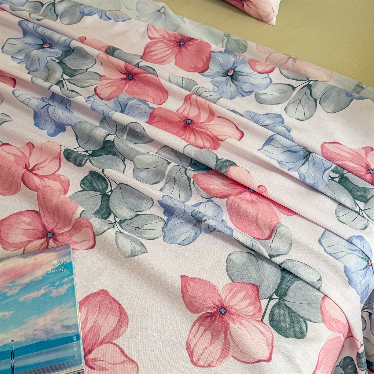 91家纺网 家纺一手货源 找家纺 晨晨家纺 2026新款原棉老粗布床单席子凉席三件套 梦幻之城