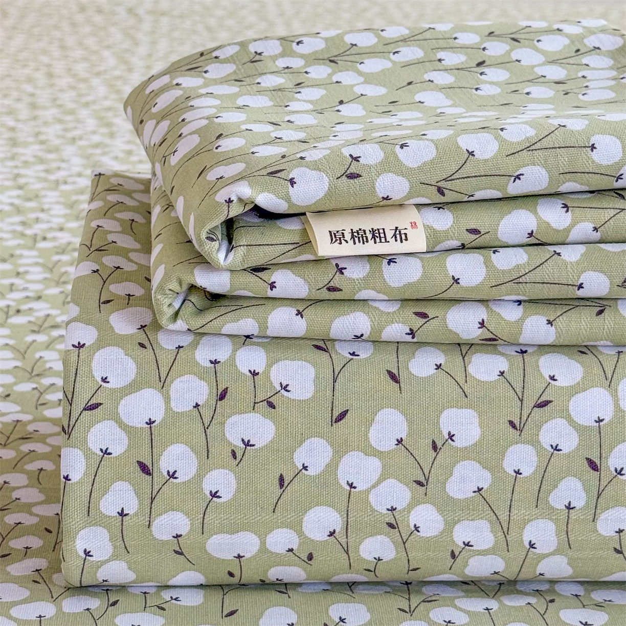 91家纺网 家纺一手货源 找家纺 晨晨家纺 2026新款原棉老粗布床单席子凉席三件套 青春