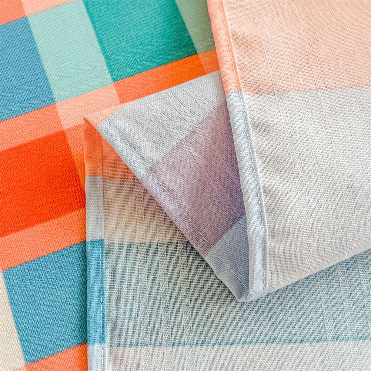 91家纺网 家纺一手货源 找家纺 晨晨家纺 2026新款原棉老粗布床单席子凉席三件套 格调