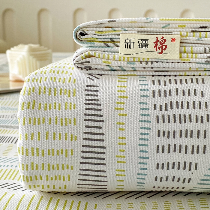 91家纺网 家纺一手货源 找家纺 首爱家纺 2026春夏新款100%全棉纯棉老粗布床单凉席席子 卡罗拉