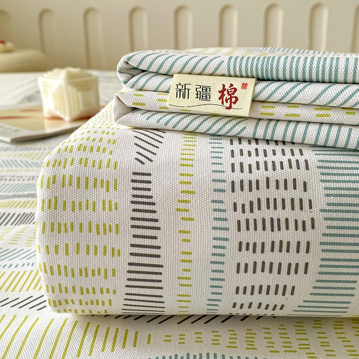 91家纺网 家纺一手货源 找家纺 首爱家纺 2026春夏新款100%全棉纯棉老粗布床单凉席席子 卡罗拉