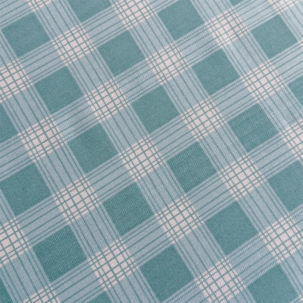 91家纺网 家纺一手货源 找家纺 晨晨家纺 2026新款原棉老粗布床单席子凉席三件套 棋盘绿