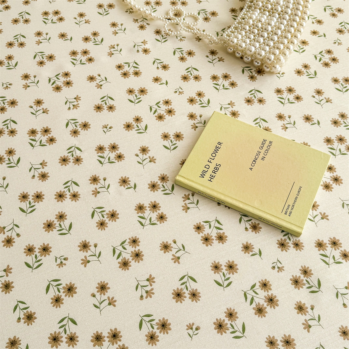 91家纺网 家纺一手货源 找家纺 晨晨家纺 2026新款原棉老粗布床单席子凉席三件套 小雏菊