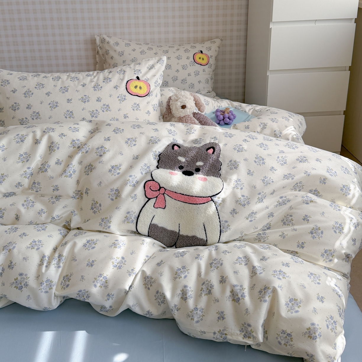 91家纺网 家纺一手货源 找家纺 （总）觅糖家纺 2026春夏新款全棉纯棉卡通毛巾绣系列四件套