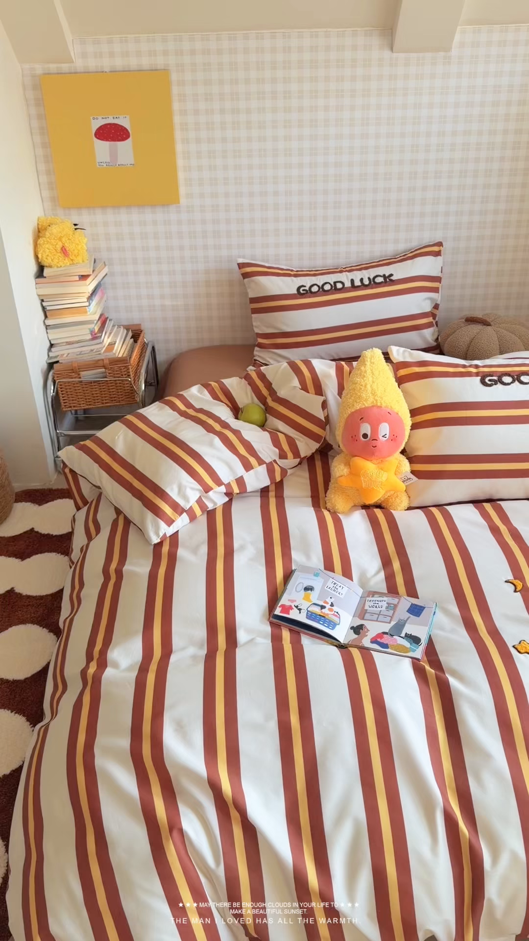 91家纺网 家纺一手货源 找家纺 觅糖家纺 2026春夏新款全棉纯棉卡通毛巾绣系列四件套 幸运熊仔