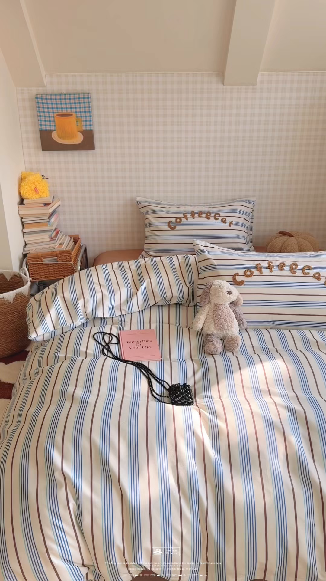 91家纺网 家纺一手货源 找家纺 觅糖家纺 2026春夏新款全棉纯棉卡通毛巾绣系列四件套 咖啡馆