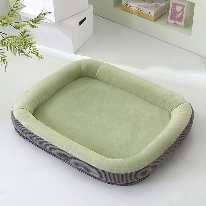91家纺网 家纺一手货源 找家纺 永光家居 2026新款灯芯绒宠物窝底座可拆卸猫窝狗窝四季通用猫咪用品狗狗用品 绿色 60x75cm