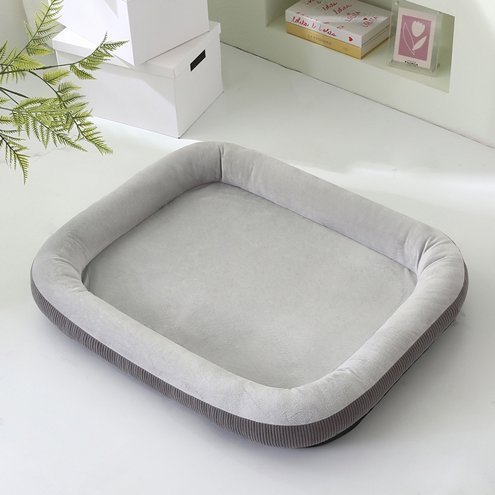 91家纺网 家纺一手货源 找家纺 永光家居 2026新款灯芯绒宠物窝底座可拆卸猫窝狗窝四季通用猫咪用品狗狗用品 灰色 50x60cm