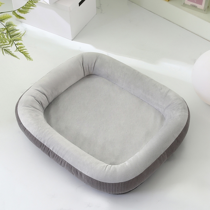 91家纺网 家纺一手货源 找家纺 永光家居 2026新款灯芯绒宠物窝底座可拆卸猫窝狗窝四季通用猫咪用品狗狗用品 灰色 50x60cm