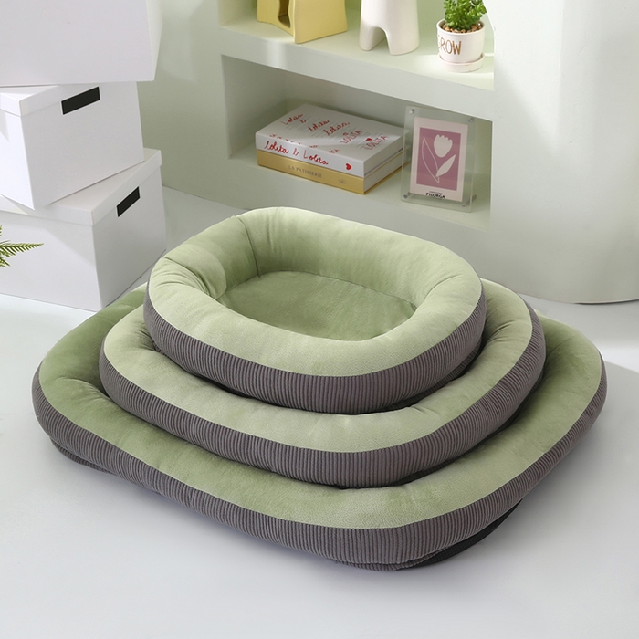 91家纺网 家纺一手货源 找家纺 永光家居 2026新款灯芯绒宠物窝底座可拆卸猫窝狗窝四季通用猫咪用品狗狗用品 绿色 40x50cm