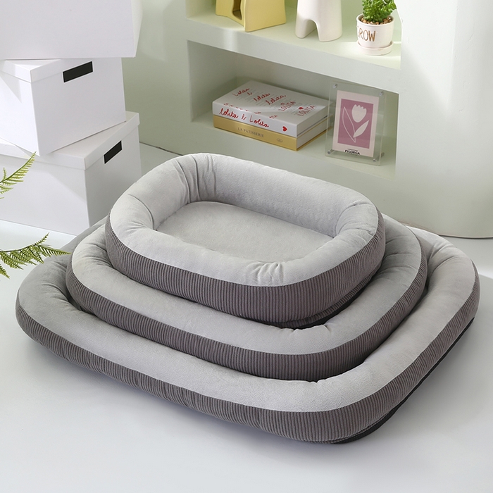 91家纺网 家纺一手货源 找家纺 永光家居 2026新款灯芯绒宠物窝底座可拆卸猫窝狗窝四季通用猫咪用品狗狗用品 灰色 40x50cm