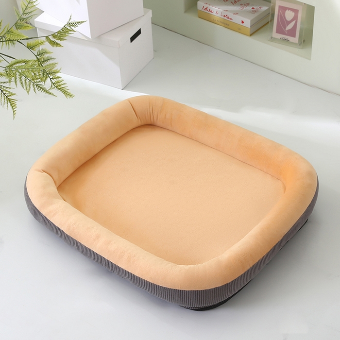 91家纺网 家纺一手货源 找家纺 永光家居 2026新款灯芯绒宠物窝底座可拆卸猫窝狗窝四季通用猫咪用品狗狗用品 驼色 60x75cm