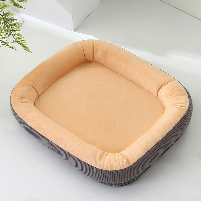 91家纺网 家纺一手货源 找家纺 永光家居 2026新款灯芯绒宠物窝底座可拆卸猫窝狗窝四季通用猫咪用品狗狗用品 驼色 60x75cm