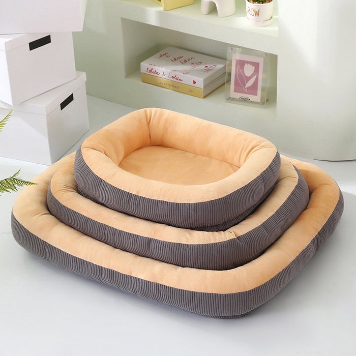 91家纺网 家纺一手货源 找家纺 永光家居 2026新款灯芯绒宠物窝底座可拆卸猫窝狗窝四季通用猫咪用品狗狗用品 驼色 60x75cm