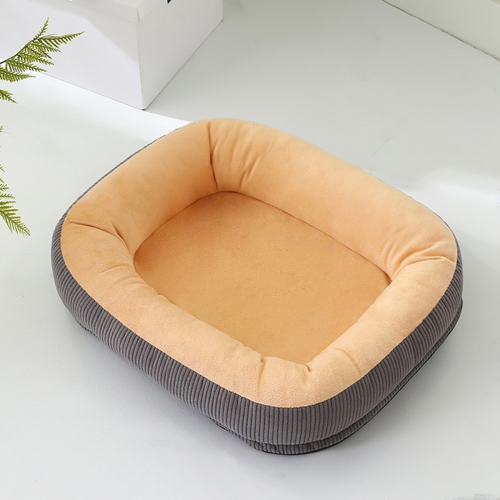 91家纺网 家纺一手货源 找家纺 永光家居 2026新款灯芯绒宠物窝底座可拆卸猫窝狗窝四季通用猫咪用品狗狗用品 驼色 60x75cm