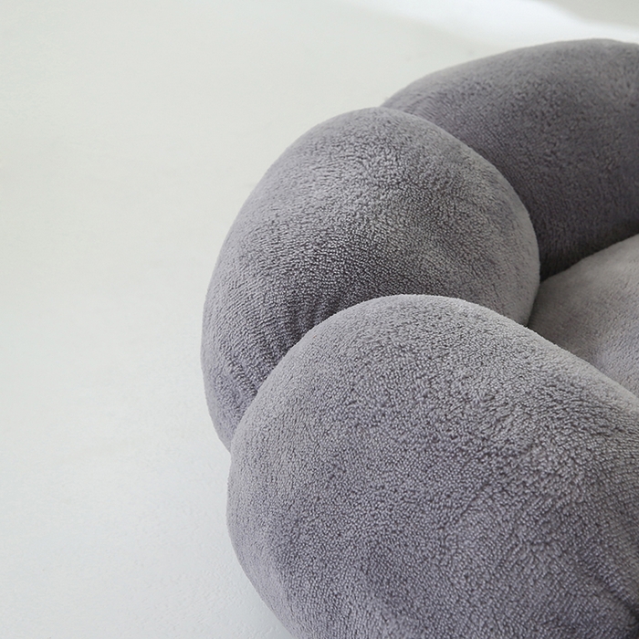 91家纺网 家纺一手货源 找家纺 永光家居 2026新款花瓣宠物窝猫窝狗窝四季通用猫咪用品狗狗用品 灰色 40x40cm