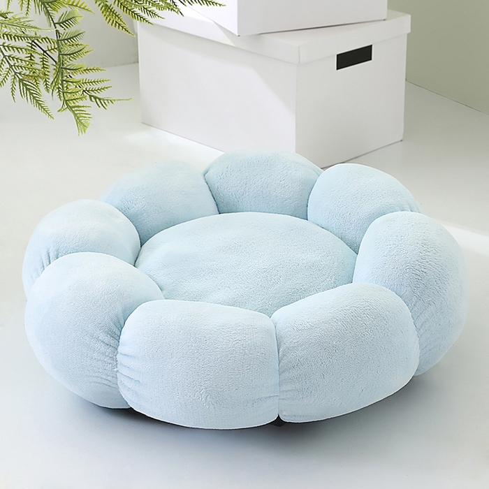 永光家居 2026新款花瓣宠物窝猫窝狗窝四季通用猫咪用品狗狗用品 蓝色 40x40cm