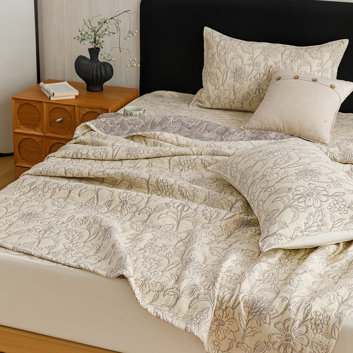 91家纺网 家纺一手货源 找家纺 （总）悦然毛巾被 2026新款全棉三层纱加厚夏被四件套毛巾床笠盖毯毛毯枕套夏凉被空调被